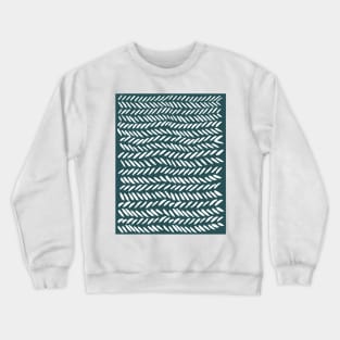 Knitting pattern - white on teal Crewneck Sweatshirt